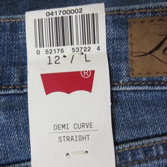 Levi's Demi Curve Classic Straight Leg Jeans 12 - Picture 7 of 8